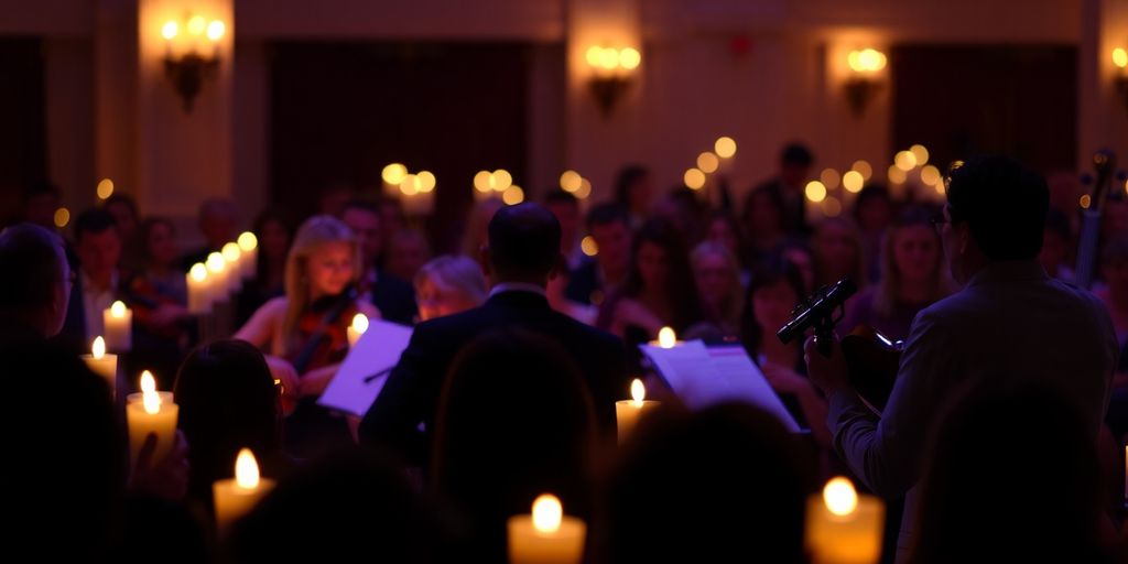 Musicians performing under Candlelight Concert Orlando.